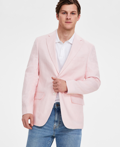 Tommy Hilfiger Men's Modern-fit Pure Linen Sport Coat In Pink