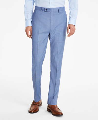 Calvin Klein Men's Slim-fit Solid White Pants In Blue
