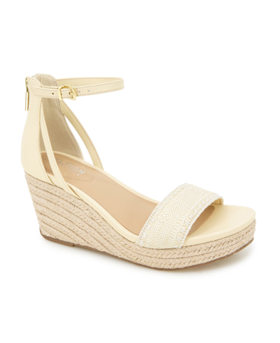 Kenneth Cole Reaction Women's Colton Espadrille Wedge Sandals In Natural Raffia