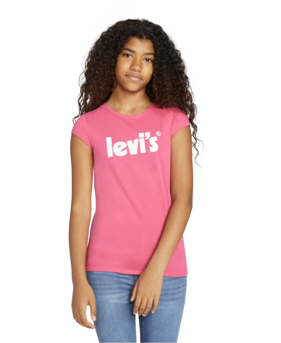 Levi's Kids' Pink T-shirt For Girl With Logo In Raspberry Sorbet