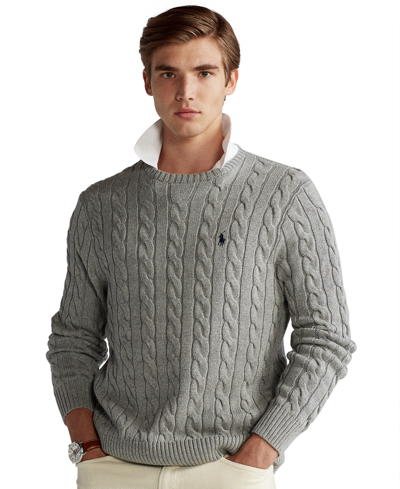 POLO RALPH LAUREN MEN'S CABLE-KNIT COTTON SWEATER