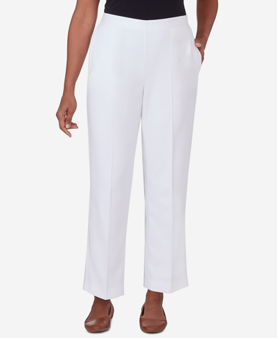 Alfred Dunner Petite Paradise Island Twill Pants, Petite & Petite Short In White