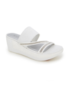 Kenneth Cole Reaction Womens Embellished Manmade Platform Sandals In Porcelain