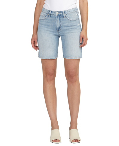 Jag Women's Cassie Mid Rise Shorts In Sailing Blue
