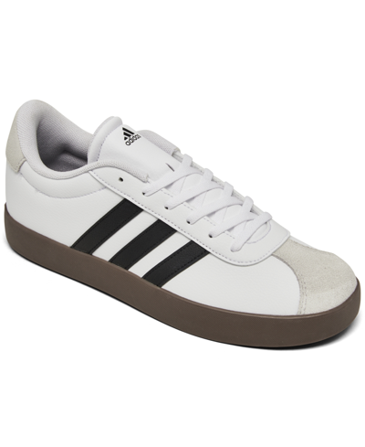 Adidas Originals Big Kids' Vl Court 3.0 Casual Sneakers From Finish Line In White,black,grey