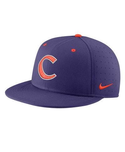 Nike Purple Clemson Tigers Aero True Baseball Performance Fitted Hat