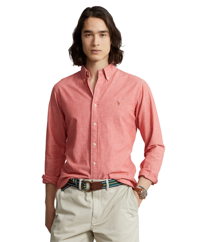Polo Ralph Lauren Men's Classic-fit Cotton Shirt In Nautical Red,white