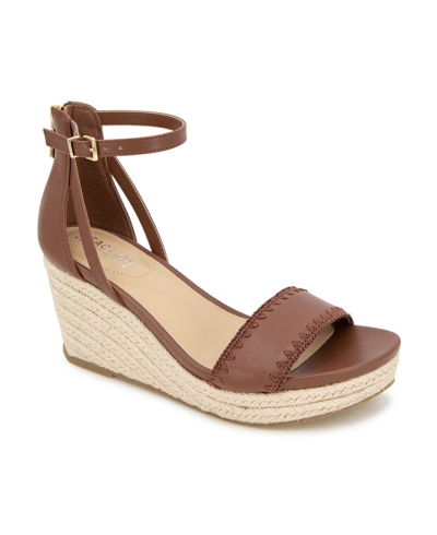 Kenneth Cole Reaction Women's Colton Espadrille Wedge Sandals In Luggage