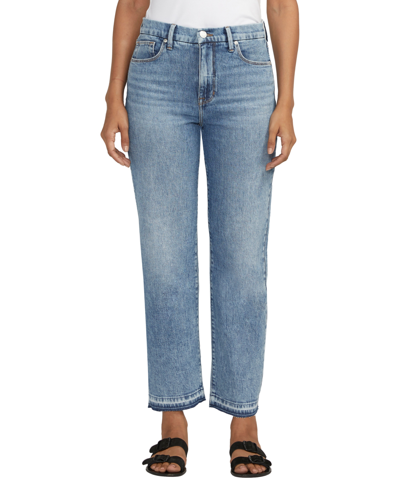 Jag Women's Rachel High Rise Relaxed Tapered Leg Jeans In Blue