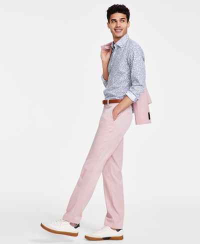 Hugo By  Boss Modern-fit Pink Suit Pants In Light,pastel Pink