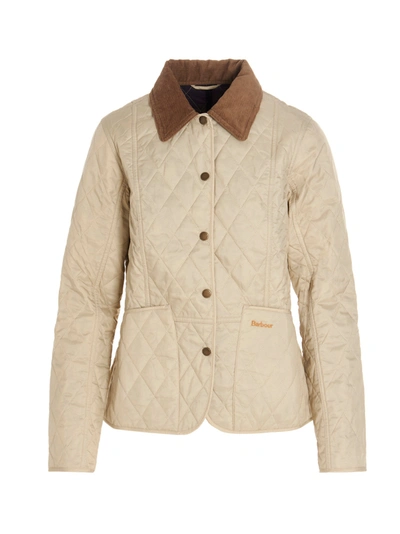Barbour Summer Liddesdale Diamond Quilted Jacket In Beige