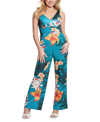 GUESS WOMEN'S EMILY V-NECK RUCHED-WAIST JUMPSUIT