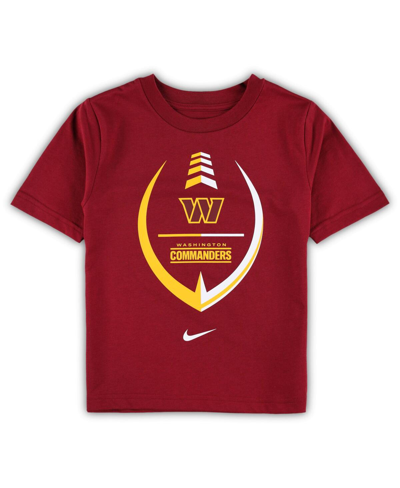Nike Kids' Little Girls  Burgundy Washington Commanders Icon T-shirt