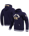 PRO STANDARD MEN'S PRO STANDARD NAVY GEORGIA TECH YELLOW JACKETS CLASSIC STACKED LOGO PULLOVER HOODIE