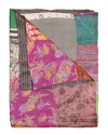 Taj Hotel Natural Group Kantha Cotton Throw In Pink