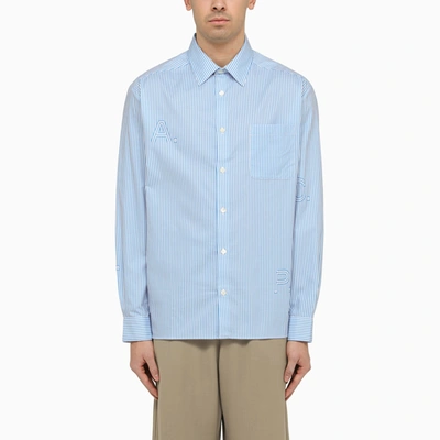 APC A.P.C. BLUE STRIPED COTTON SHIRT