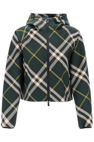 BURBERRY BURBERRY LIGHTWEIGHT CHECK CROPPED JACKET