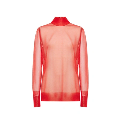 Dolce & Gabbana Transparent Top In Red