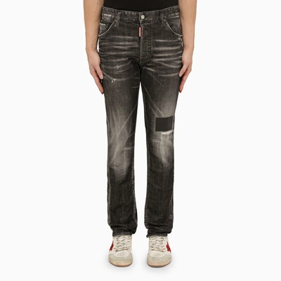 DSQUARED2 DSQUARED2 BLACK WASHED JEANS WITH DENIM WEARS