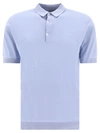 John Smedley Adrian Polo Shirts Light Blue