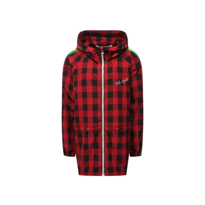 Palm Angels Windbreaker Jacket In Red