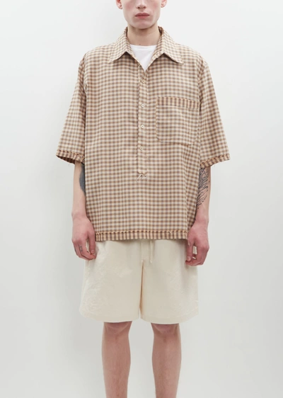 Camiel Fortgens Brown 60s Shirt In Brown Check