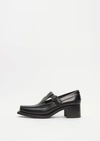 Hereu Alber Heeled Mary Jane Buckle Loafers In Black