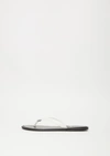The Row Round Head Flat-bottom Flip Flops In White