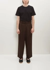 STEIN BELTED WIDE STRAIGHT TROUSERS