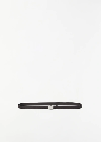 The Row Brian Leather Belt In Dark Brown Pld