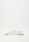 The Row Canal Leather Slip-on Loafers In Ghost