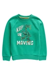 Tucker + Tate Kids' Cotton Graphic Sweatshirt In Green Gumdrop Keep Moving Rex