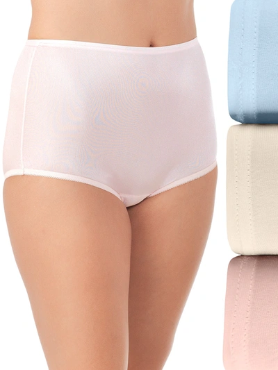 Vanity Fair Perfectly Yours Ravissant Nylon Full Brief Underwear 15712, Extended Sizes In Pink