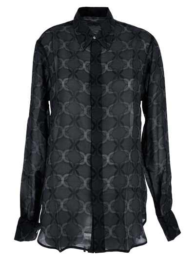 Dries Van Noten Viscose Shirt In Grey