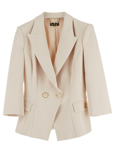 Elisabetta Franchi Tight Jacket In Ivory