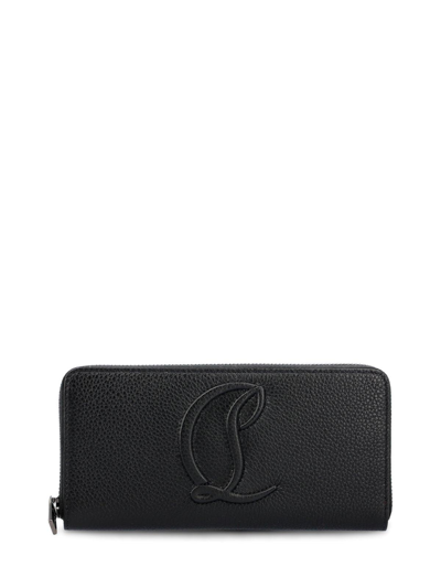 Christian Louboutin By My Side Zip-around Wallet In Black
