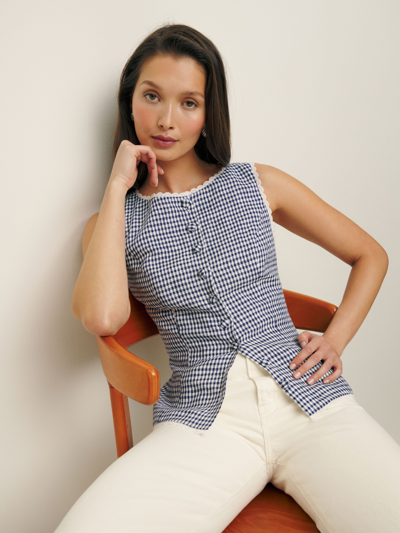 Reformation Amela Linen Top In Challah Check