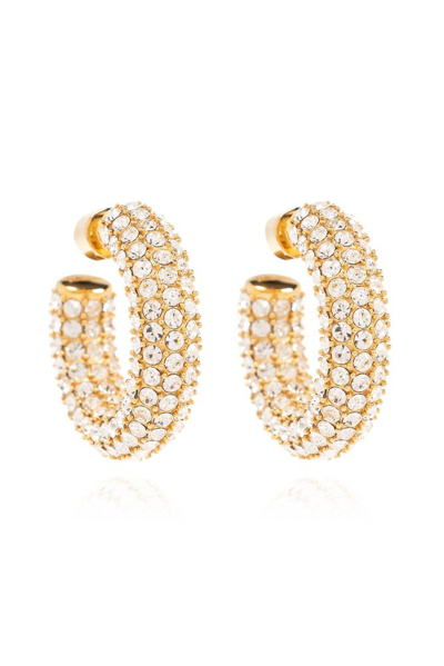 Jacquemus Embellished Hoop Earrings In Gold