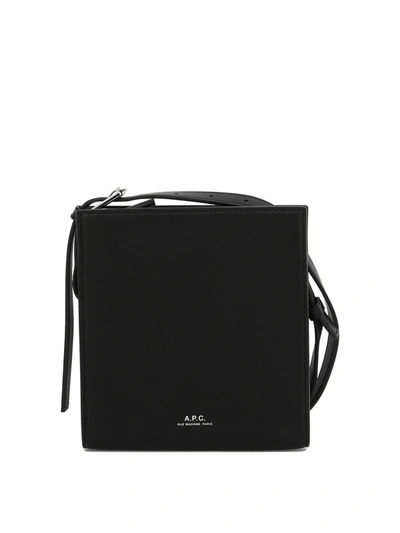 A.p.c. Nino Faux-leather Messenger Bag In Black