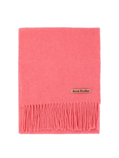 Acne Studios Fringed Scarf In Pink