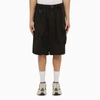 Y-3 ADIDAS Y 3 BLACK CARGO BERMUDA SHORTS IN RECYCLED POLYESTER