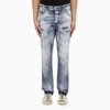 DSQUARED2 DSQUARED2 NAVY BLUE WASHED JEANS WITH DENIM WEAR