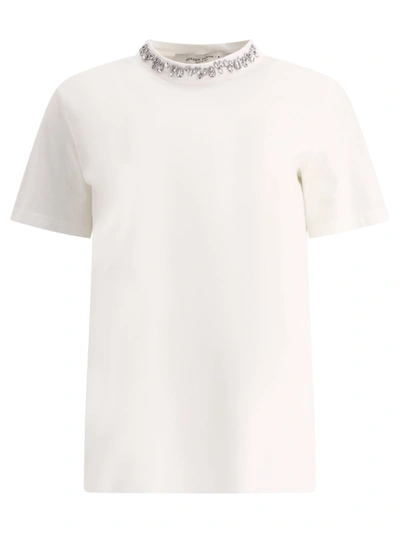 Golden Goose Embellished Cotton Jersey T-shirt In Vintage White