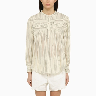 Isabel Marant Étoile Plalia Buttoned Cotton Shirt In Beige