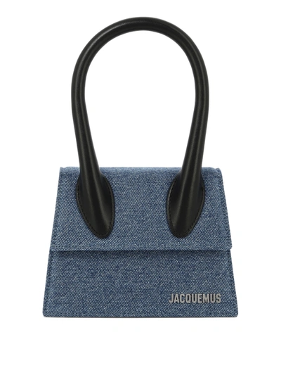 Jacquemus Le Chiquito Moyen Signature Denim Handbag In Blue