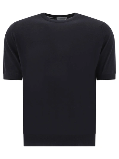 John Smedley Black Cotton Tshirt