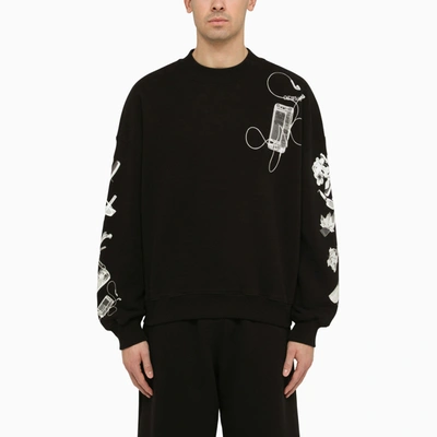 Off-white Sweatshirt With Logo In Black