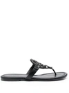 Tory Burch Women's Miller Sandal, Patent Leather In Perfect Black