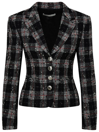 Alessandra Rich Black Wool Blend Blazer Jacket