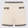 ALESSANDRA RICH ALESSANDRA RICH WHITE COTTON SHORTS